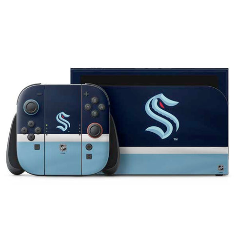 NHL Seattle Kraken Striped Nintendo Switch 2 (2025) with Joy-Con Skin