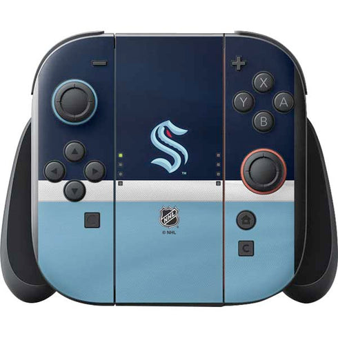 NHL Seattle Kraken Striped Nintendo Switch 2 (2025) with Joy-Con Skin