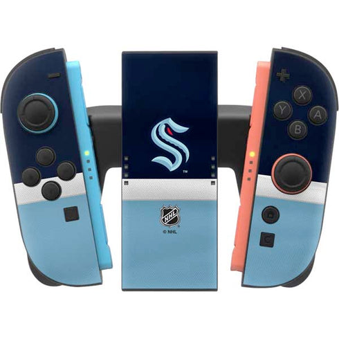 NHL Seattle Kraken Striped Nintendo Switch 2 (2025) Joy-Con Controller Skin