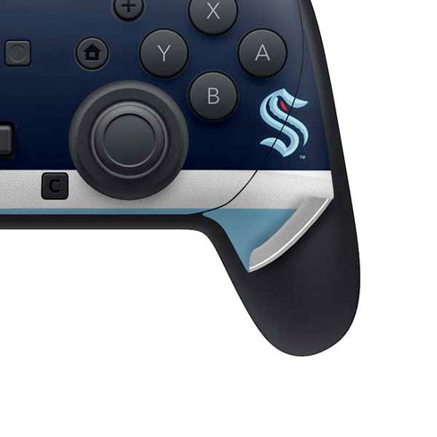 NHL Seattle Kraken Striped Nintendo Switch 2 (2025) Pro Controller Skin