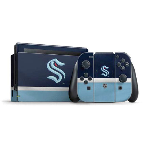 NHL Seattle Kraken Striped Nintendo Skins