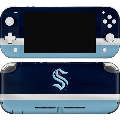 NHL Seattle Kraken Striped Nintendo Switch Lite Skin