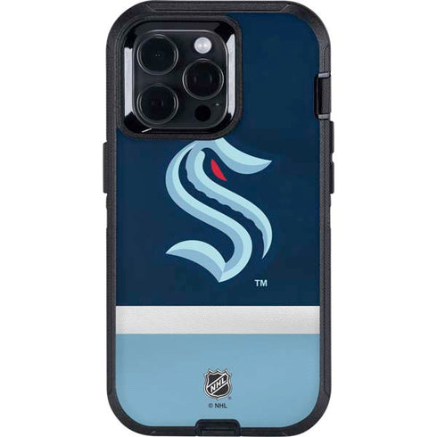 NHL Seattle Kraken Striped Otterbox Defender iPhone Skin