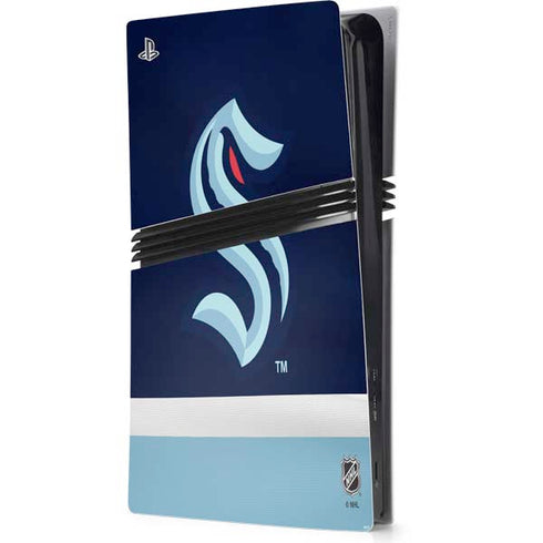NHL Seattle Kraken Striped PS5 Pro Console Skin