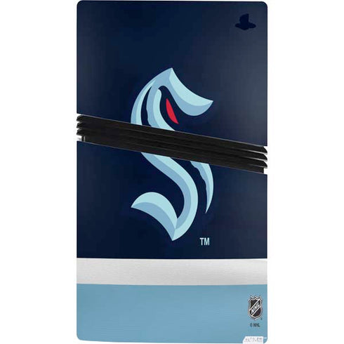 NHL Seattle Kraken Striped PS5 Pro Console Skin