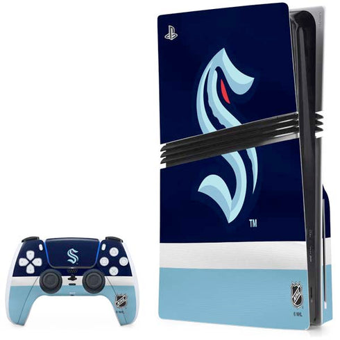 NHL Seattle Kraken Striped PlayStation PS5 Skins