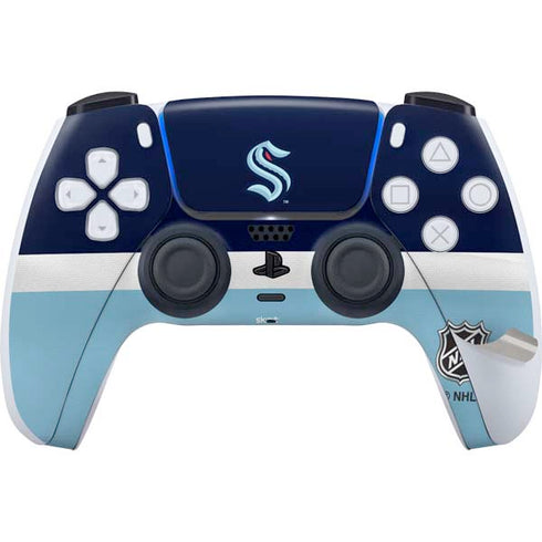 NHL Seattle Kraken Striped PS5 Pro Disk Bundle Skin