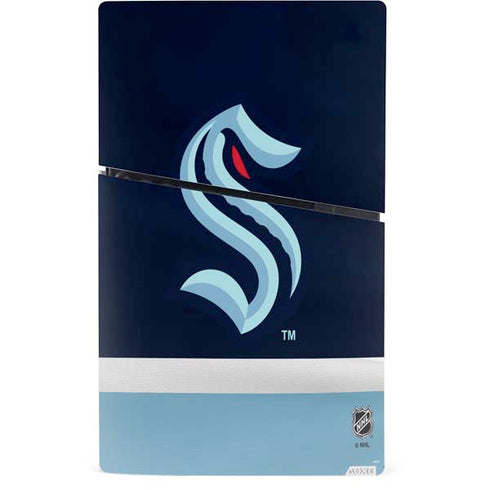 NHL Seattle Kraken Striped PS5 Slim Digital Edition Console Skin