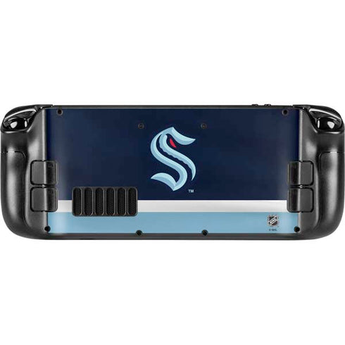 NHL Seattle Kraken Striped Steam Deck Handheld Gaming Computer Skin
