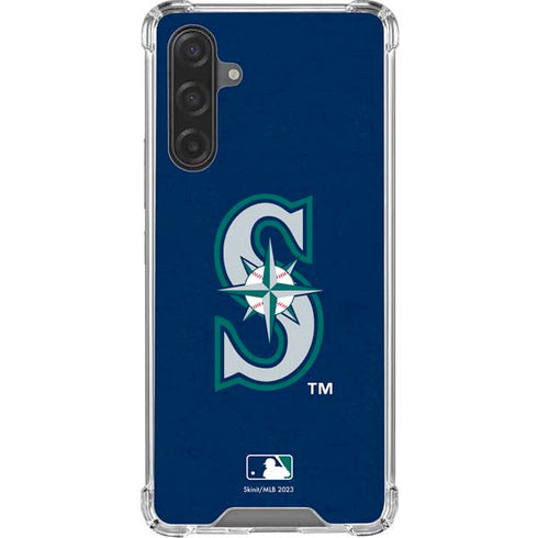 MLB Seattle Mariners - Solid Distressed Galaxy A17 Clear Case