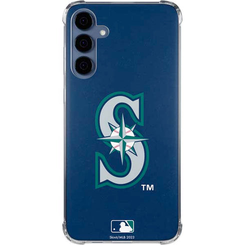 MLB Seattle Mariners - Solid Distressed Galaxy A35 5G Clear Case