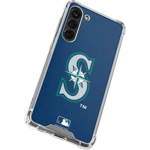 MLB Seattle Mariners - Solid Distressed Galaxy S24 FE Clear Case