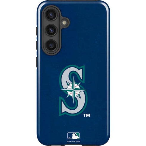 MLB Seattle Mariners - Solid Distressed Galaxy S25 Impact Case