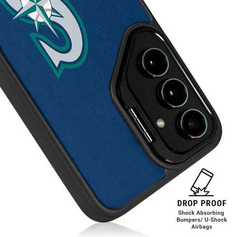 MLB Seattle Mariners - Solid Distressed Galaxy S25 Kickstand Case