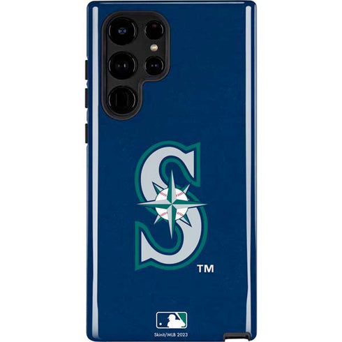 MLB Seattle Mariners - Solid Distressed Galaxy S25 Ultra Impact Case