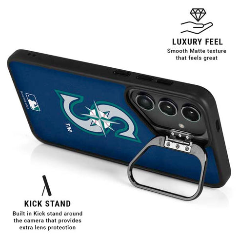 MLB Seattle Mariners - Solid Distressed Galaxy S25 Ultra Kickstand Case