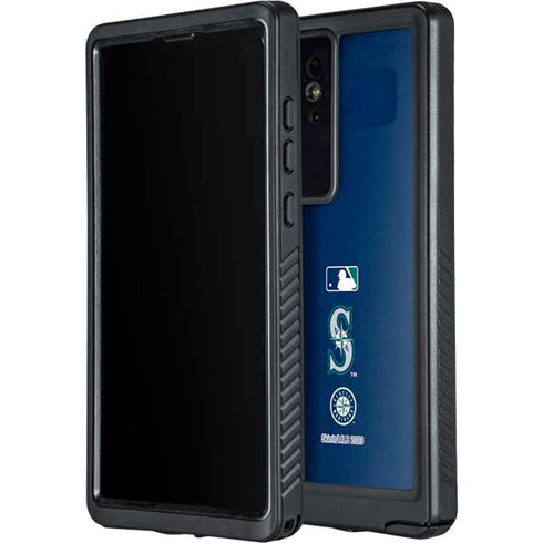 MLB Seattle Mariners - Solid Distressed Galaxy S24 Ultra Waterproof Case
