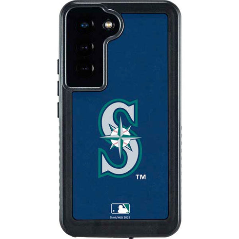 MLB Seattle Mariners - Solid Distressed Galaxy S24 Waterproof Case