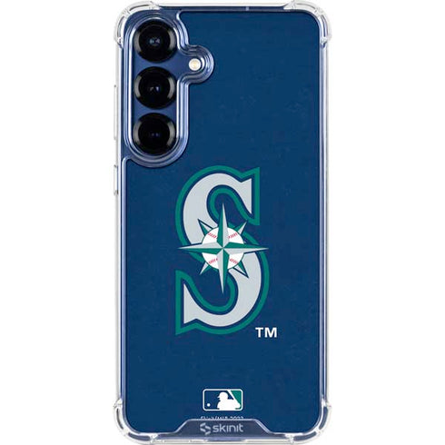 MLB Seattle Mariners - Solid Distressed Galaxy S25 Plus Clear Case