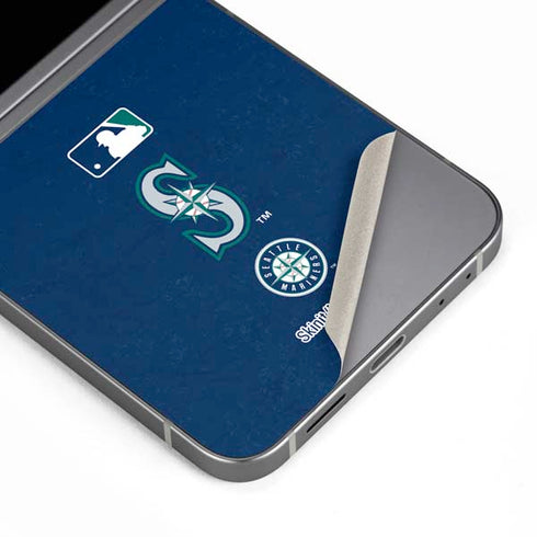 MLB Seattle Mariners - Solid Distressed Galaxy Z Flip6 Skin