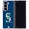 MLB Seattle Mariners - Solid Distressed Galaxy Z Fold5 5G Clear Case