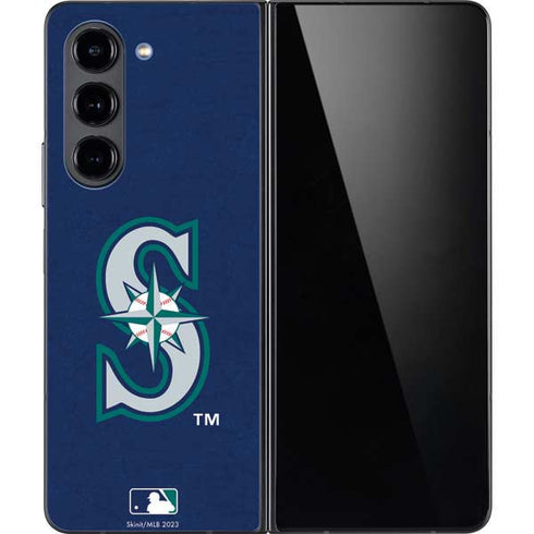 MLB Seattle Mariners - Solid Distressed Galaxy Z Fold5 5G Skin