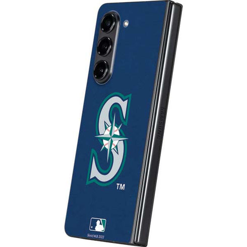 MLB Seattle Mariners - Solid Distressed Galaxy Z Fold5 5G Skin