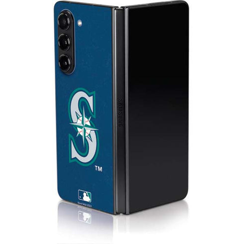 MLB Seattle Mariners - Solid Distressed Galaxy Z Fold5 5G Skin