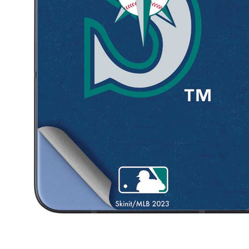 MLB Seattle Mariners - Solid Distressed Galaxy Z Fold5 5G Skin