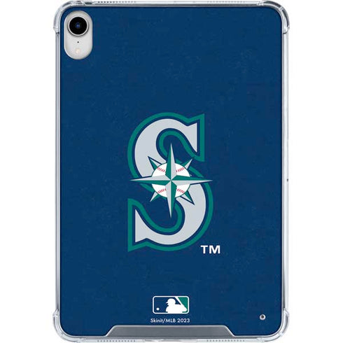 MLB Seattle Mariners - Solid Distressed iPad 11th Gen (2025) Clear Case