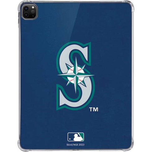 MLB Seattle Mariners - Solid Distressed iPad Pro 11in (2024) Clear Case