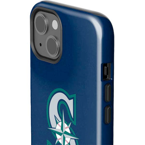 MLB Seattle Mariners - Solid Distressed iPhone 15 Impact Case