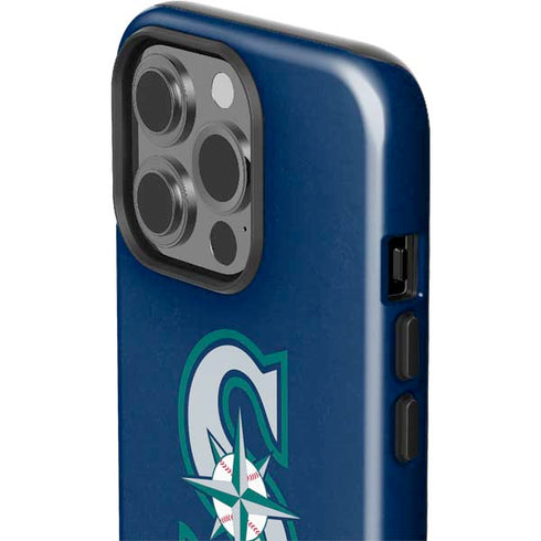 MLB Seattle Mariners - Solid Distressed iPhone 15 Pro Impact Case