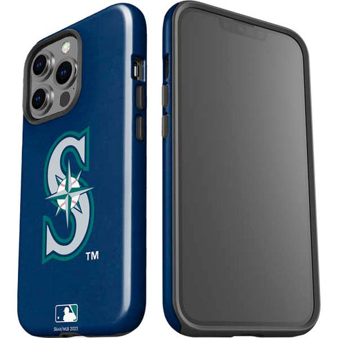 MLB Seattle Mariners - Solid Distressed iPhone 15 Pro Impact Case