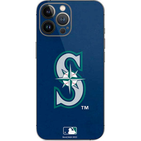 MLB Seattle Mariners - Solid Distressed iPhone 15 Pro Max Skin