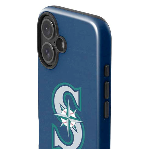 MLB Seattle Mariners - Solid Distressed iPhone 16 Plus Impact Case