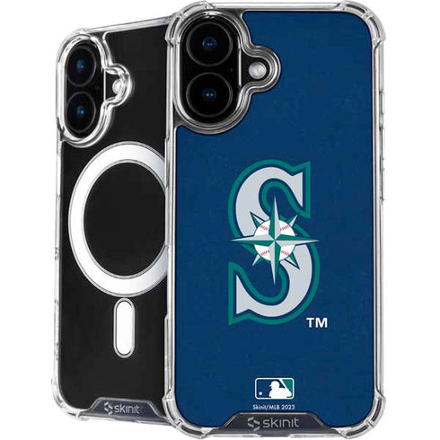 MLB Seattle Mariners - Solid Distressed iPhone 16 Plus MagSafe Case