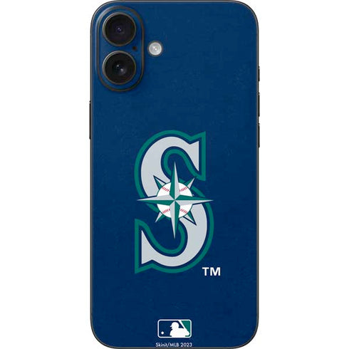 MLB Seattle Mariners - Solid Distressed iPhone 16 Plus Skin