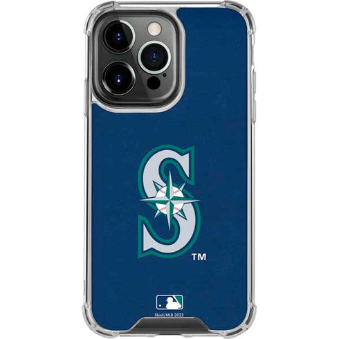 MLB Seattle Mariners - Solid Distressed iPhone 16 Pro Clear Case