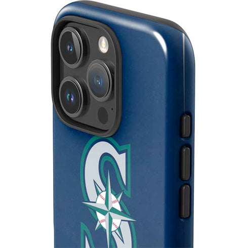 MLB Seattle Mariners - Solid Distressed iPhone 16 Pro Impact Case