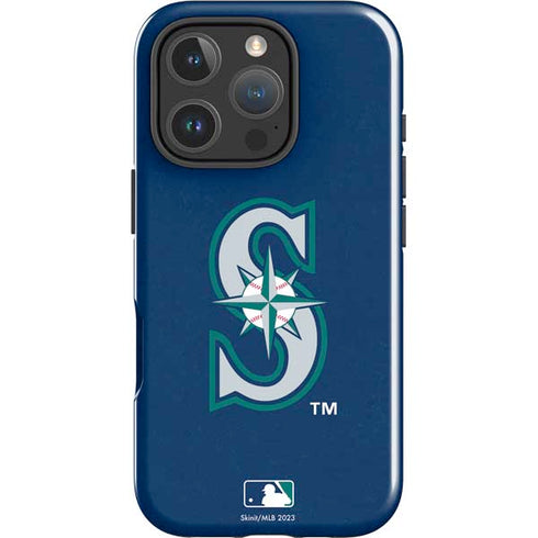 MLB Seattle Mariners - Solid Distressed iPhone 16 Pro Max Impact Case