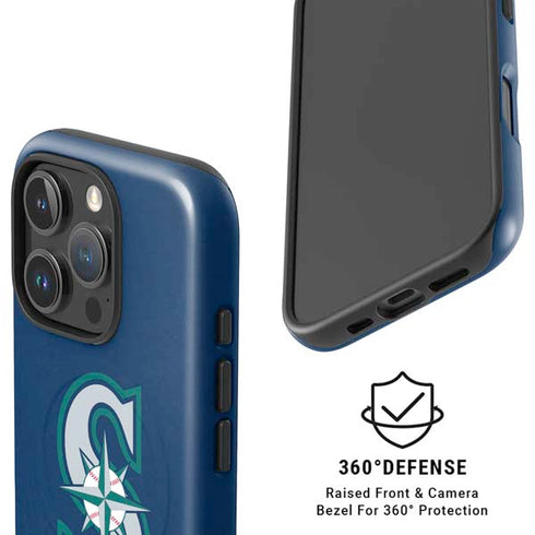 MLB Seattle Mariners - Solid Distressed iPhone 16 Pro Max Magsafe Impact Case