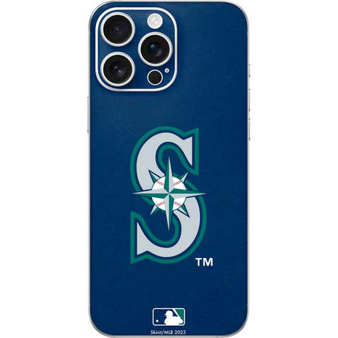MLB Seattle Mariners - Solid Distressed iPhone 16 Pro Max Skin