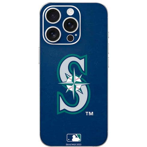 MLB Seattle Mariners - Solid Distressed iPhone 16 Pro Skin