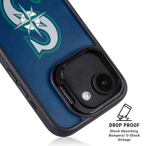 MLB Seattle Mariners - Solid Distressed iPhone 16e Kickstand Case