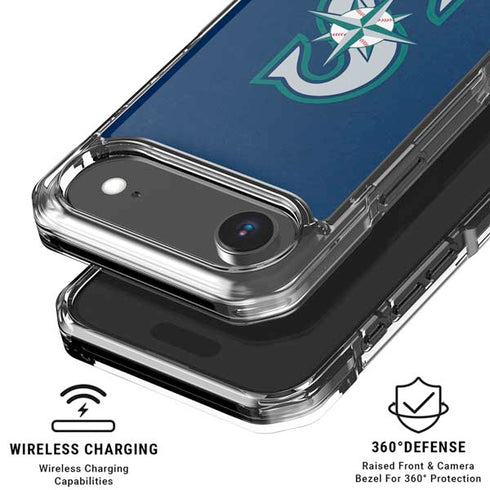 MLB Seattle Mariners - Solid Distressed iPhone 17 Air Clear Case