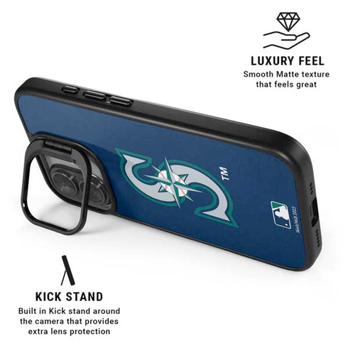 MLB Seattle Mariners - Solid Distressed iPhone 17 Kickstand Case