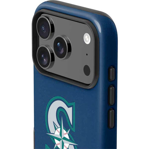 MLB Seattle Mariners - Solid Distressed iPhone 17 Pro Impact Case