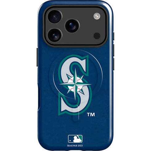 MLB Seattle Mariners - Solid Distressed iPhone 17 Pro Magsafe Impact Case