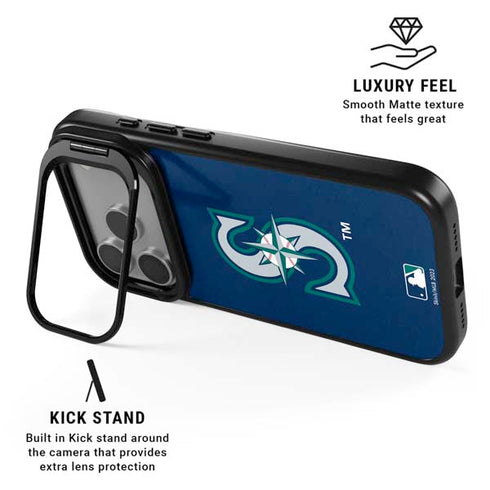 MLB Seattle Mariners - Solid Distressed iPhone 17 Pro Max Kickstand Case